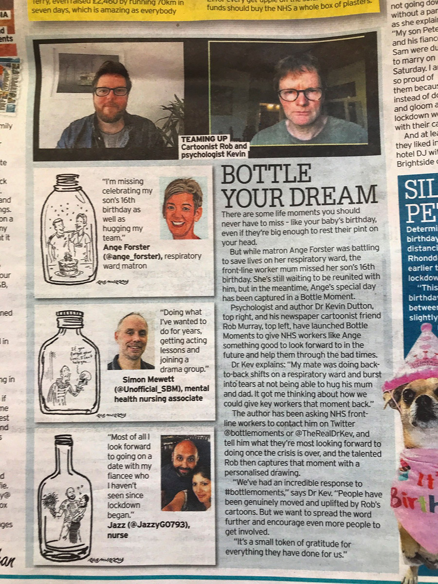 Article on Bottle Moments in The Mirror